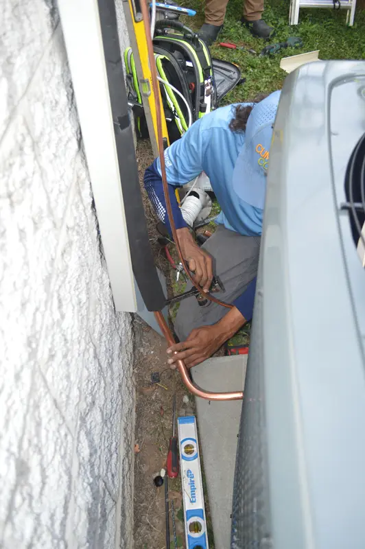 HVAC installing copper