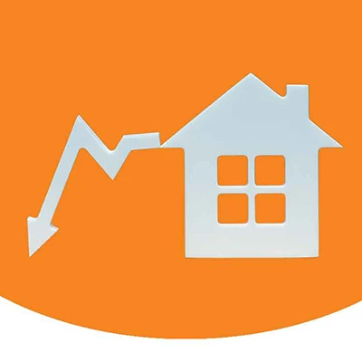 House icon with downward arrow