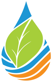 Cumberland Cooling leaf on drop logo icon