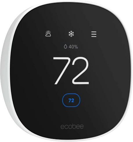 ecobee thermostat on 72 degrees