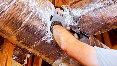 Working on HVAC Ductwork